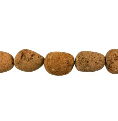 Heilstein & Edelstein-Strang - Nuggets, Lava (braun), 20mm