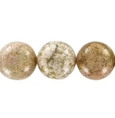 Heilstein & Edelstein-Strang - Kugeln, Moosachat (pink), 20mm