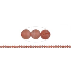 Heilstein & Edelstein-Strang - Kugeln, Blutchalcedon (natur), matt, 05 – 06mm