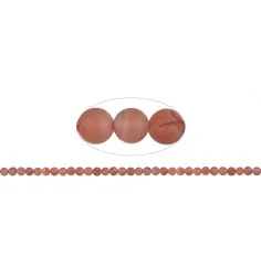 Heilstein & Edelstein-Strang - Kugeln, Blutchalcedon (natur), matt, 05 – 06mm