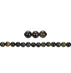 Heilstein & Edelstein-Strang - Kugeln, Tigerauge (Mix), 08mm