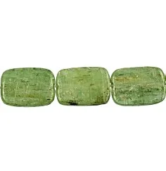 Heilstein & Edelstein-Strang - Rechteck flach, Disthen (grün), 14 x 10mm