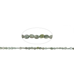 Heilstein & Edelstein-Strang - Linse, Disthen grün (stab.), 09 x 07mm