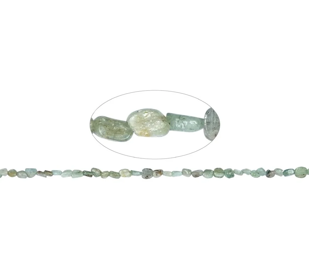 Heilstein & Edelstein-Strang - Nuggets, Disthen (grün), 06-10 x 04-07mm