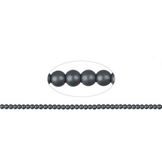 Heilstein & Edelstein-Strang - Kugeln, Hämatin, 04mm, matt