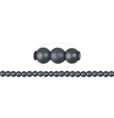 Heilstein & Edelstein-Strang - Kugeln, Hämatin, 08mm, matt