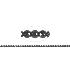 Heilstein & Edelstein-Strang - Kugeln, Hämatin, facettiert, 04mm