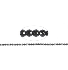 Heilstein & Edelstein-Strang - Kugeln, Hämatin, facettiert, 03mm