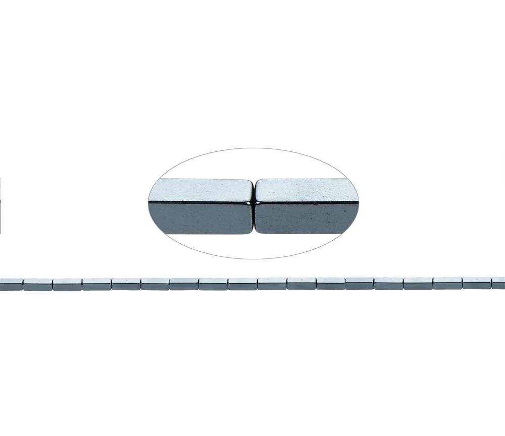 Heilstein & Edelstein-Strang - Quader, Hämatin, 09 x 03 x 03mm