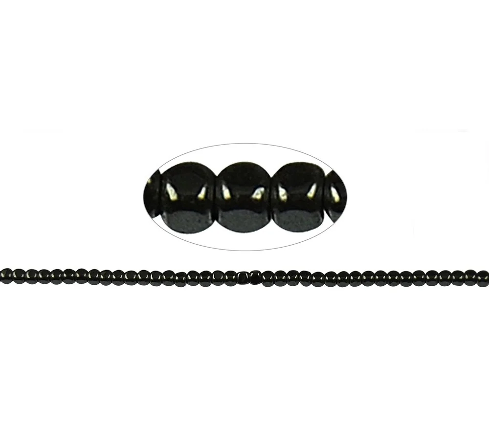 Heilstein & Edelstein-Strang - Würfel gerundet, Hämatin, 03 x 03mm