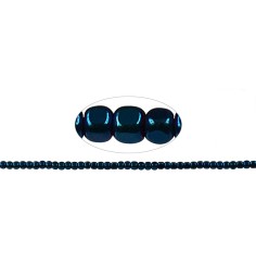 Heilstein & Edelstein-Strang - Würfel gerundet, Hämatin blau (gef.), 03 x 03mm