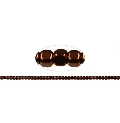 Heilstein & Edelstein-Strang - Würfel gerundet, Hämatin braun (gef.), 03 x 03mm
