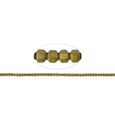 Heilstein & Edelstein-Strang - Hexagon, Hämatin gold (gef.), matt, 02mm