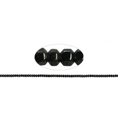 Heilstein & Edelstein-Strang - Hexagon, Hämatin, glänzend, ca. 02mm