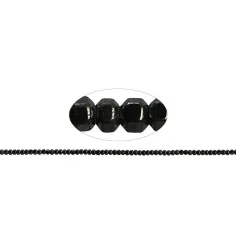 Heilstein & Edelstein-Strang - Hexagon, Hämatin, glänzend, ca. 02mm