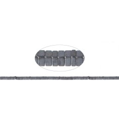 Heilstein & Edelstein-Strang - Quader, Hämatin silber matt (gef.), 01x 02 x 02mm