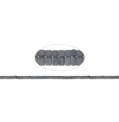 Heilstein & Edelstein-Strang - Quader, Hämatin silber matt (gef.), 01x 02 x 02mm