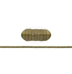 Heilstein & Edelstein-Strang - Quader, Hämatin gold (gef.) matt, 01 x 01 x 02mm