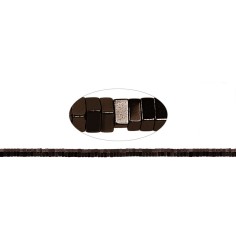 Heilstein & Edelstein-Strang - Quader, Hämatin coffee (gef.), 01 x 02 x 02mm