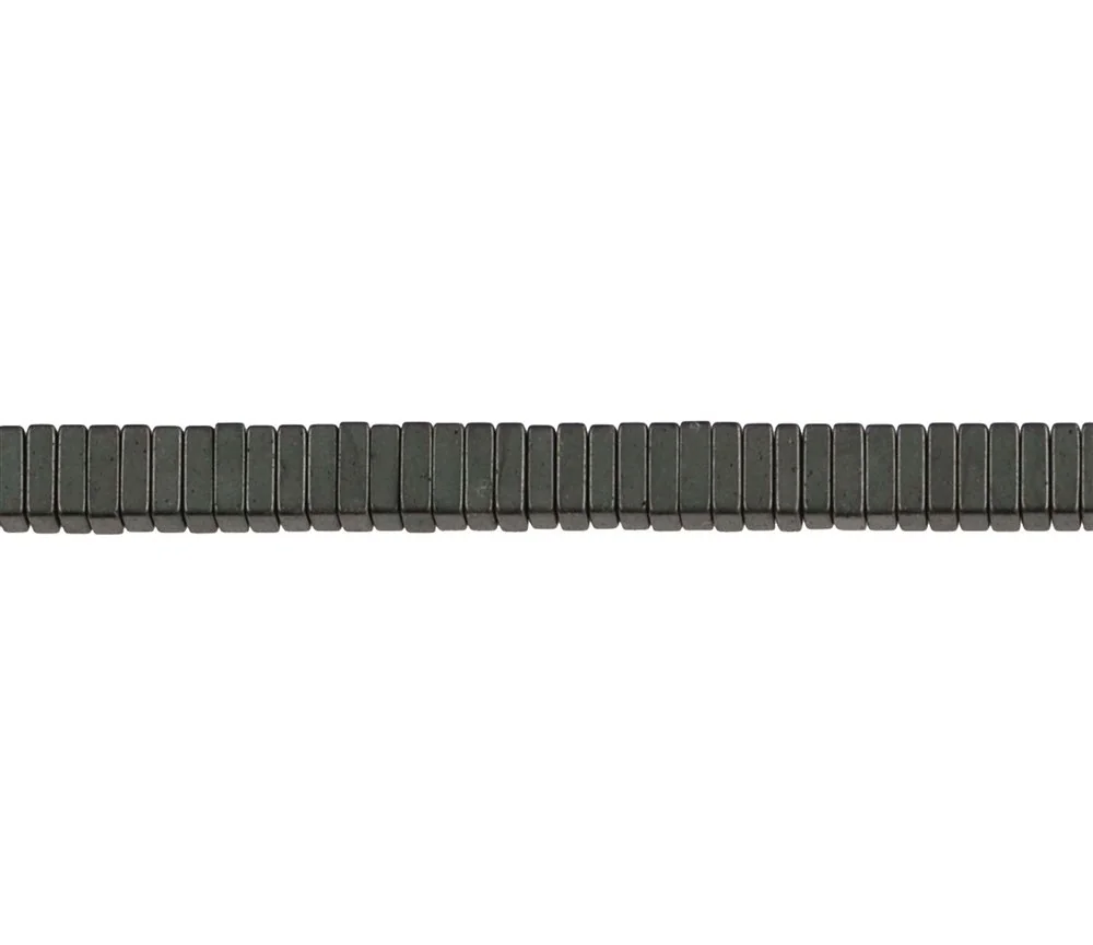 Heilstein & Edelstein-Strang - Quadrat, Hämatin matt, 03 x 03mm