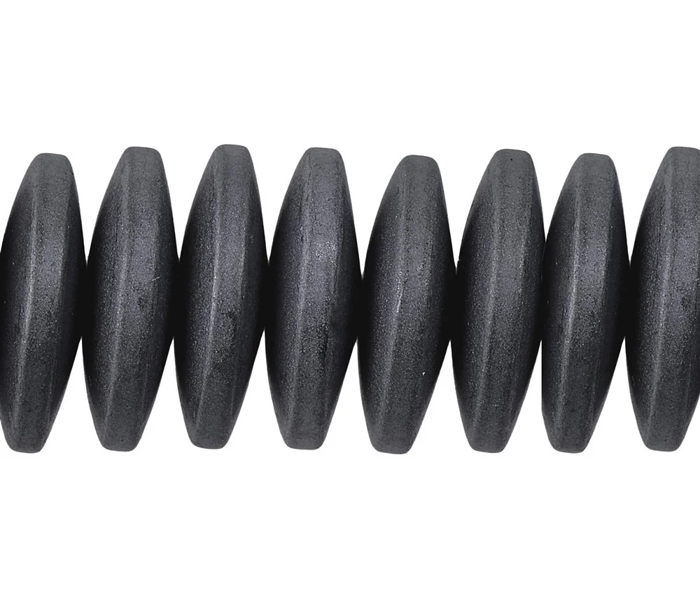 Heilstein & Edelstein-Strang - Button, Hämatin matt, 03 x 12mm