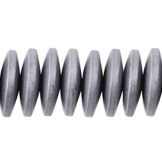 Heilstein & Edelstein-Strang - Button, Hämatin silber (gef.) matt, 03 x 12mm