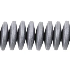 Heilstein & Edelstein-Strang - Button, Hämatin silber (gef.) matt, 03 x 12mm