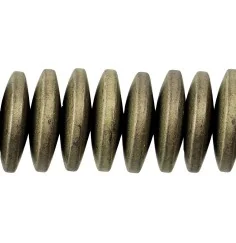 Heilstein & Edelstein-Strang - Button, Hämatin gold (gef.) matt, 03 x 12mm