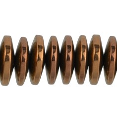 Heilstein & Edelstein-Strang - Button, Hämatin braun (gef.), 03 x 12mm