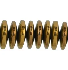 Heilstein & Edelstein-Strang - Button, Hämatin gold (gef.), 03 x 12mm