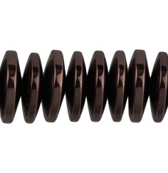 Heilstein & Edelstein-Strang - Button, Hämatin coffee (gef.), 03 x 12mm