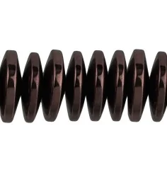 Heilstein & Edelstein-Strang - Button, Hämatin coffee (gef.), 03 x 12mm