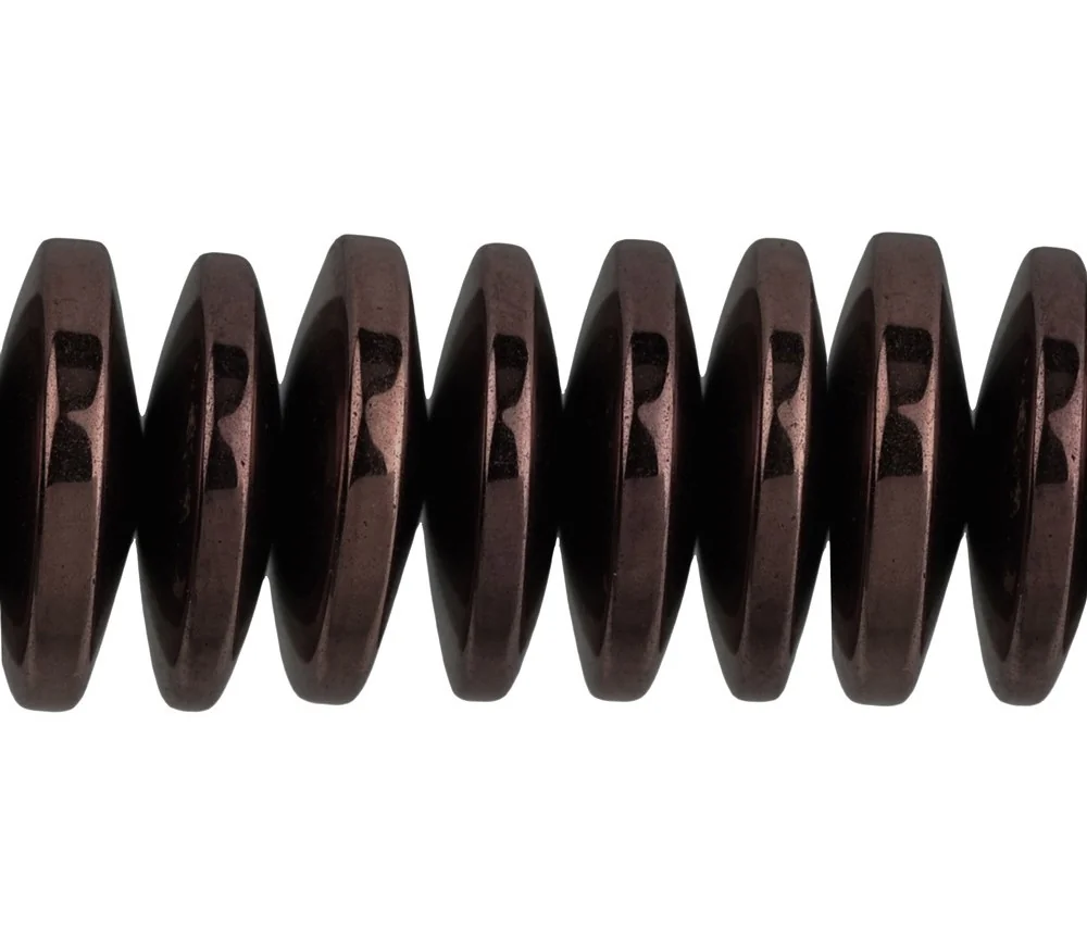 Heilstein & Edelstein-Strang - Button, Hämatin coffee (gef.), 03 x 12mm