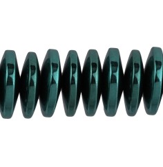 Heilstein & Edelstein-Strang - Button, Hämatin blau-grün (gef.), 03 x 12mm