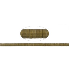 Heilstein & Edelstein-Strang - Zylinder (Heisihi), Hämatin gold (gef.) matt, 01 x 03mm