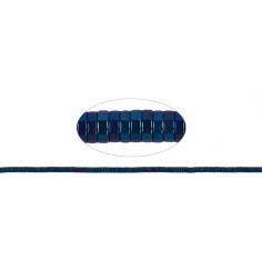 Heilstein & Edelstein-Strang - Zylinder (Heisihi), Hämatin blau (gef.), 01 x 03mm