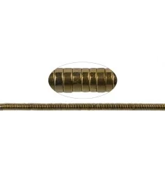 Heilstein & Edelstein-Strang - Zylinder (Heisihi), Hämatin gold (gef.), 01 x 03mm