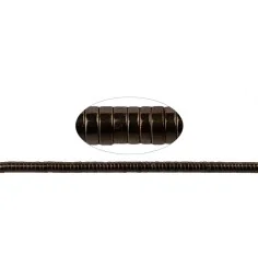 Heilstein & Edelstein-Strang - Zylinder (Heisihi), Hämatin coffee (gef.), 01 x 03mm