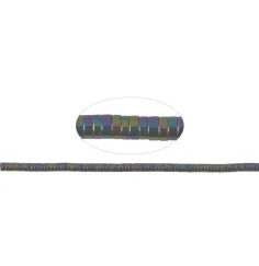 Heilstein & Edelstein-Strang - Zylinder (Heisihi), Hämatin bunt (gef.), 01 x 03mm