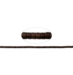 Heilstein & Edelstein-Strang - Zylinder (Heisihi), Hämatin coffee (gef.) matt, 01 x 01mm