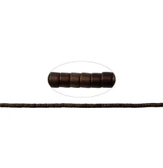 Heilstein & Edelstein-Strang - Zylinder (Heisihi), Hämatin coffee (gef.) matt, 01 x 01mm