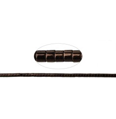 Heilstein & Edelstein-Strang - Zylinder (Heisihi), Hämatin coffee (gef.), 01 x 01mm