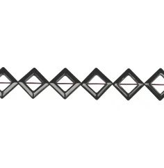 Heilstein & Edelstein-Strang - Rahmen, Hämatin, 13 x 13mm