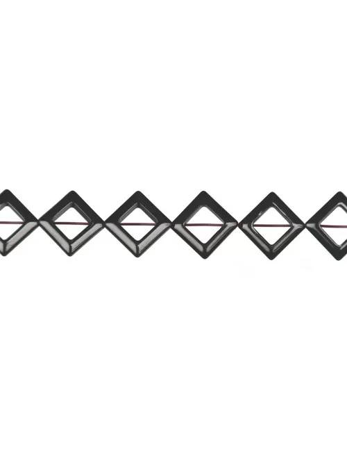 Heilstein & Edelstein-Strang - Rahmen, Hämatin, 13 x 13mm