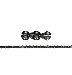 Heilstein & Edelstein-Strang - Totenkopf, Hämatin, 10 x 08mm