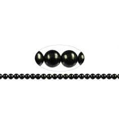 Heilstein & Edelstein-Strang - Kugeln, Schungit (stab.), 08 - 09mm