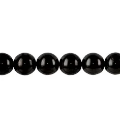 Heilstein & Edelstein-Strang - Kugeln, Schungit (stab.), 12mm