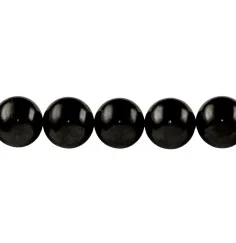 Heilstein & Edelstein-Strang - Kugeln, Schungit (stab.), 20mm