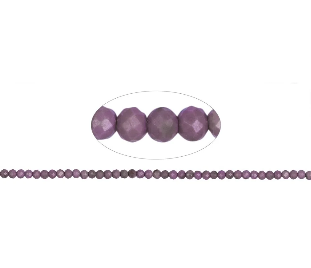 Heilstein & Edelstein-Strang - Kugeln, Phosphosiderit, facettiert, 03mm