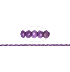 Heilstein & Edelstein-Strang - Button, Phosphosiderit, facettiert, 02 x 03mm